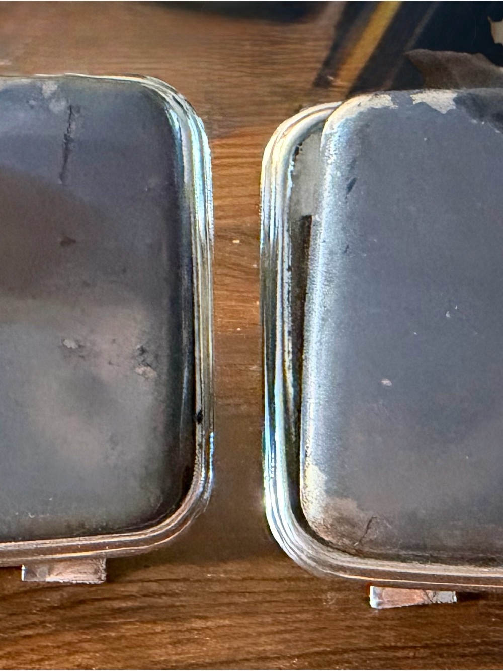1949-1951 rear seat ash trays for a Ford "Shoebox" car.